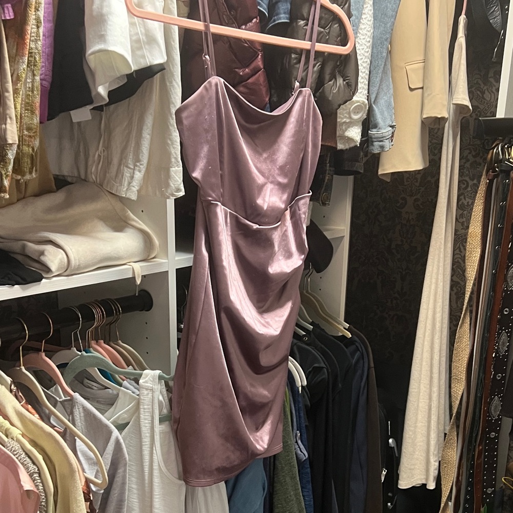 Cute Satin Mini Strappy Dress